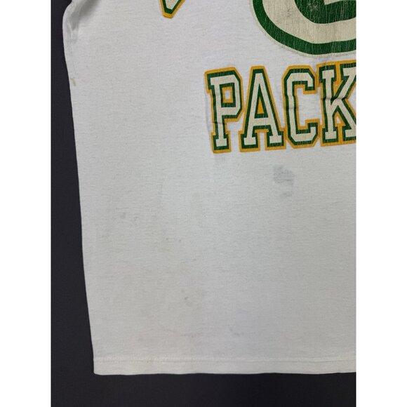Vintage 90's Green Bay Packers NFL Football Shirt Rare White Single Stitch Large - Picture 7 of 15